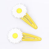 Sarı  Papatya 2'li Çıtçıt Kız Çocuk Toka