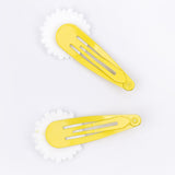 Sarı  Papatya 2'li Çıtçıt Kız Çocuk Toka