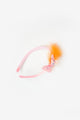Orange Butterfly Girl's Crown with Feather Details