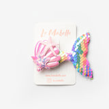 Çok Renkli  Pullu Deniz Kızı Kız Çocuk Klips Toka