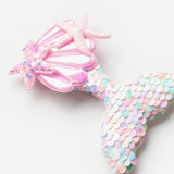 Ekru  Pullu Deniz Kızı Kız Çocuk Klips Toka