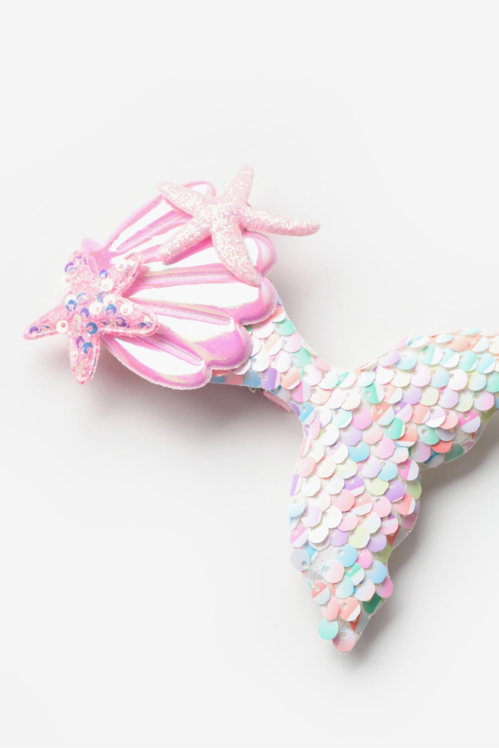 Ekru  Pullu Deniz Kızı Kız Çocuk Klips Toka