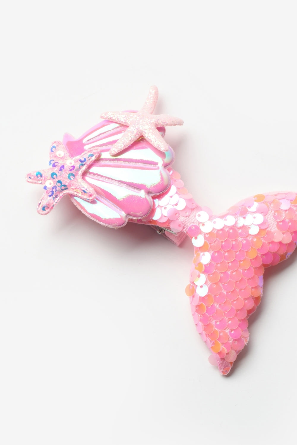 Pembe  Pullu Deniz Kızı Kız Çocuk Klips Toka