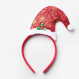 Kırmızı  Noel Baba Şapkalı Kız Çocuk Taç