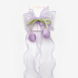 Lila  Lale Figürlü Sallantılı Kız Çocuk Toka