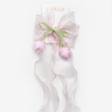 Pembe  Lale Figürlü Sallantılı Kız Çocuk Toka