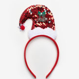 Kırmızı  Noel Baba Şapka Model Kız Çocuk Yılbaşı Taç