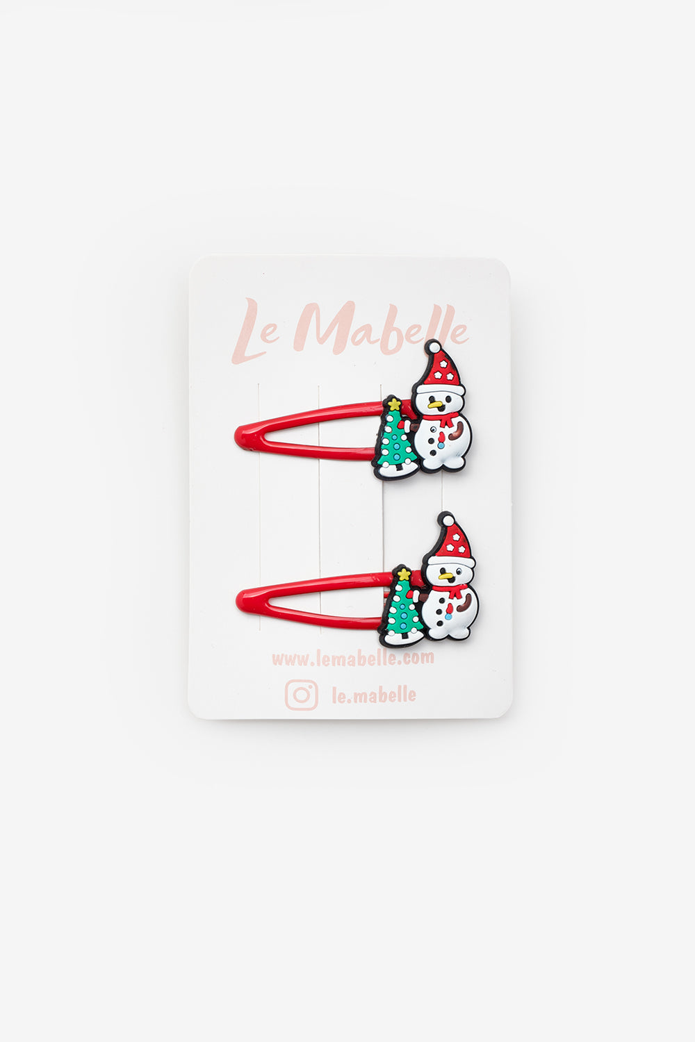 Çok Renkli Kardan Adam Figürlü Kız Çocuk Yılbaşı Çıt Çıt Toka Set