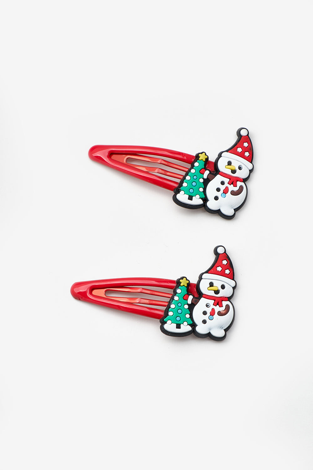 Çok Renkli Kardan Adam Figürlü Kız Çocuk Yılbaşı Çıt Çıt Toka Set