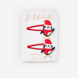 Beyaz Penguen Figürlü Kız Çocuk Yılbaşı Çıt Çıt Toka Set