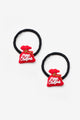 Red Bag Figured Girl's New Year Elastic Hair Band Set