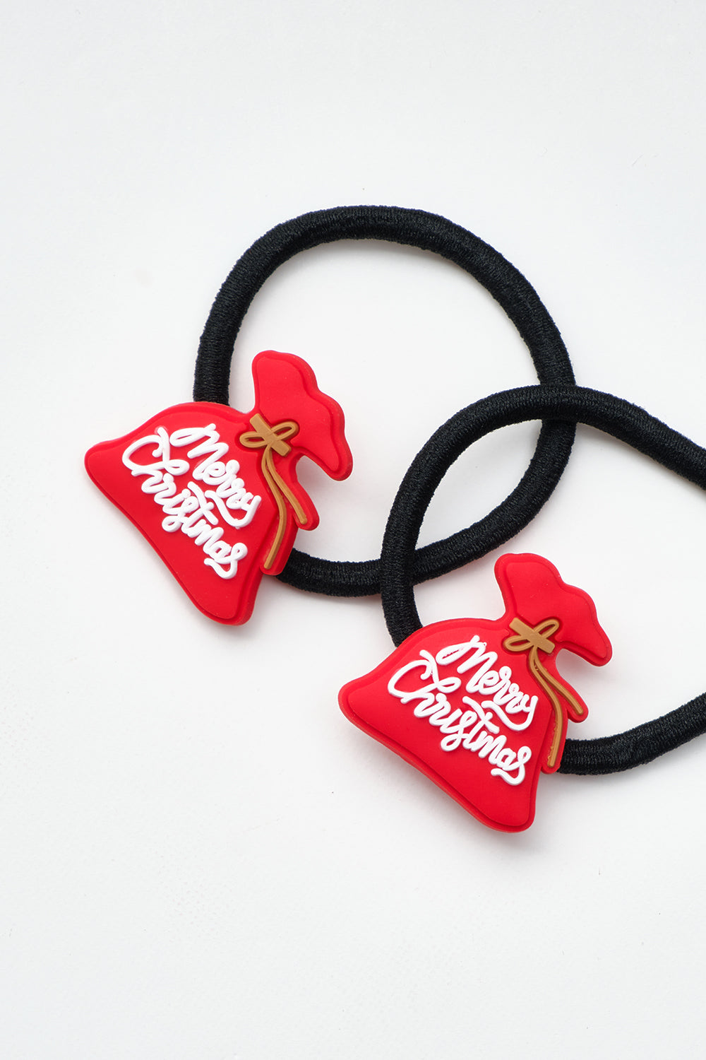 Kırmızı Çanta Figürlü Kız Çocuk Yılbaşı Lastik Toka Set