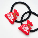 Kırmızı Çanta Figürlü Kız Çocuk Yılbaşı Lastik Toka Set