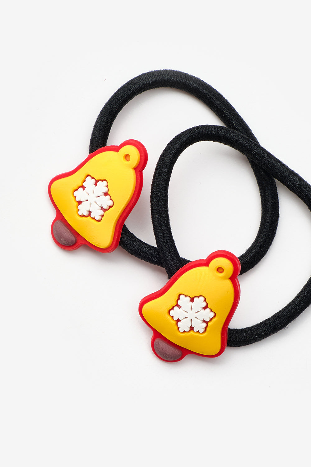 Sarı Çan Figürlü Kız Çocuk Yılbaşı Lastik Toka Set