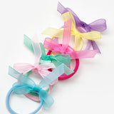 Çok Renkli  Fiyonk Detaylı 6'lı Lastik Toka Set