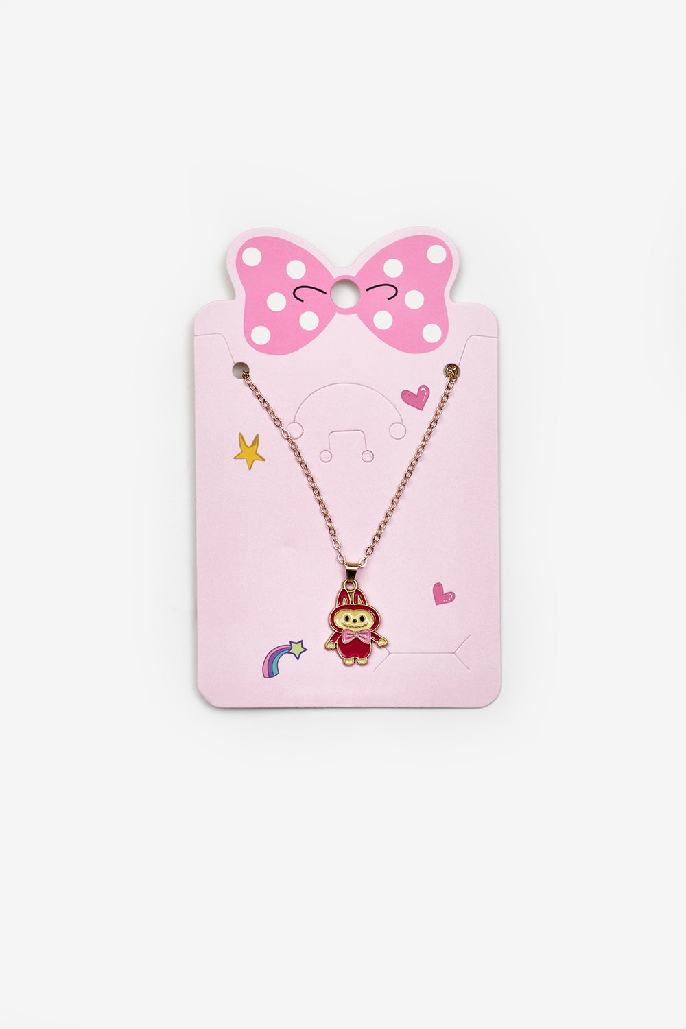 Kırmızı Oyuncak Figürlü Kız Çocuk Kolye