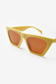 Sarı  Kare Model Kız Çocuk Güneş Gözlüğü