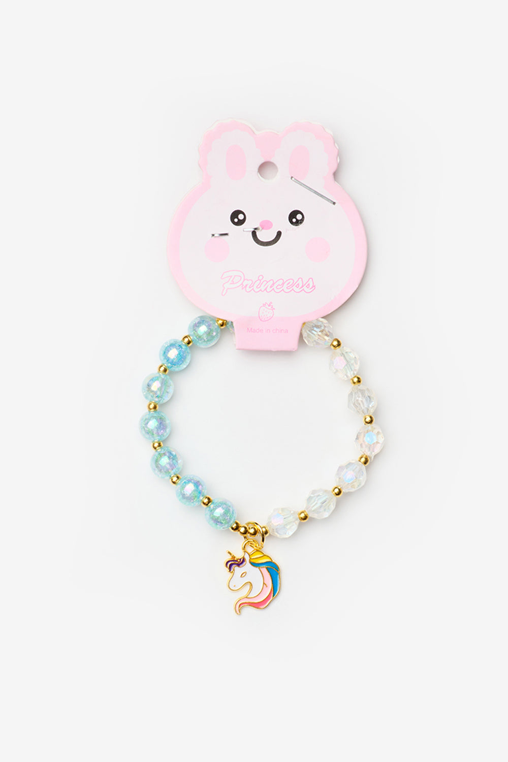 Mavi  Unicorn Figürlü Kız Çocuk Boncuk Bileklik