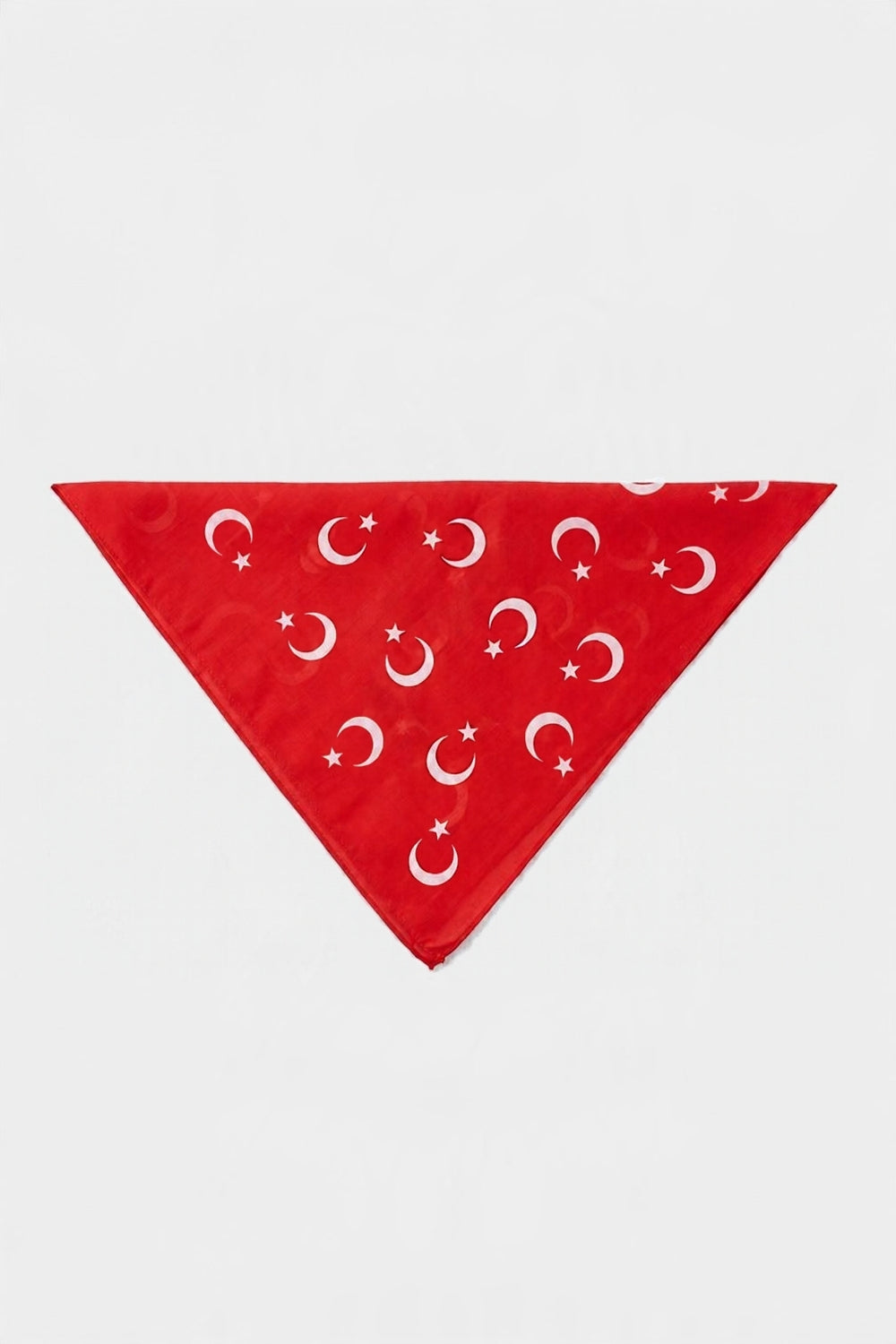 Kırmızı  Ay Yıldız Desenli Çocuk Fular Bandana