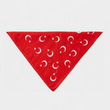 Kırmızı  Ay Yıldız Desenli Çocuk Fular Bandana
