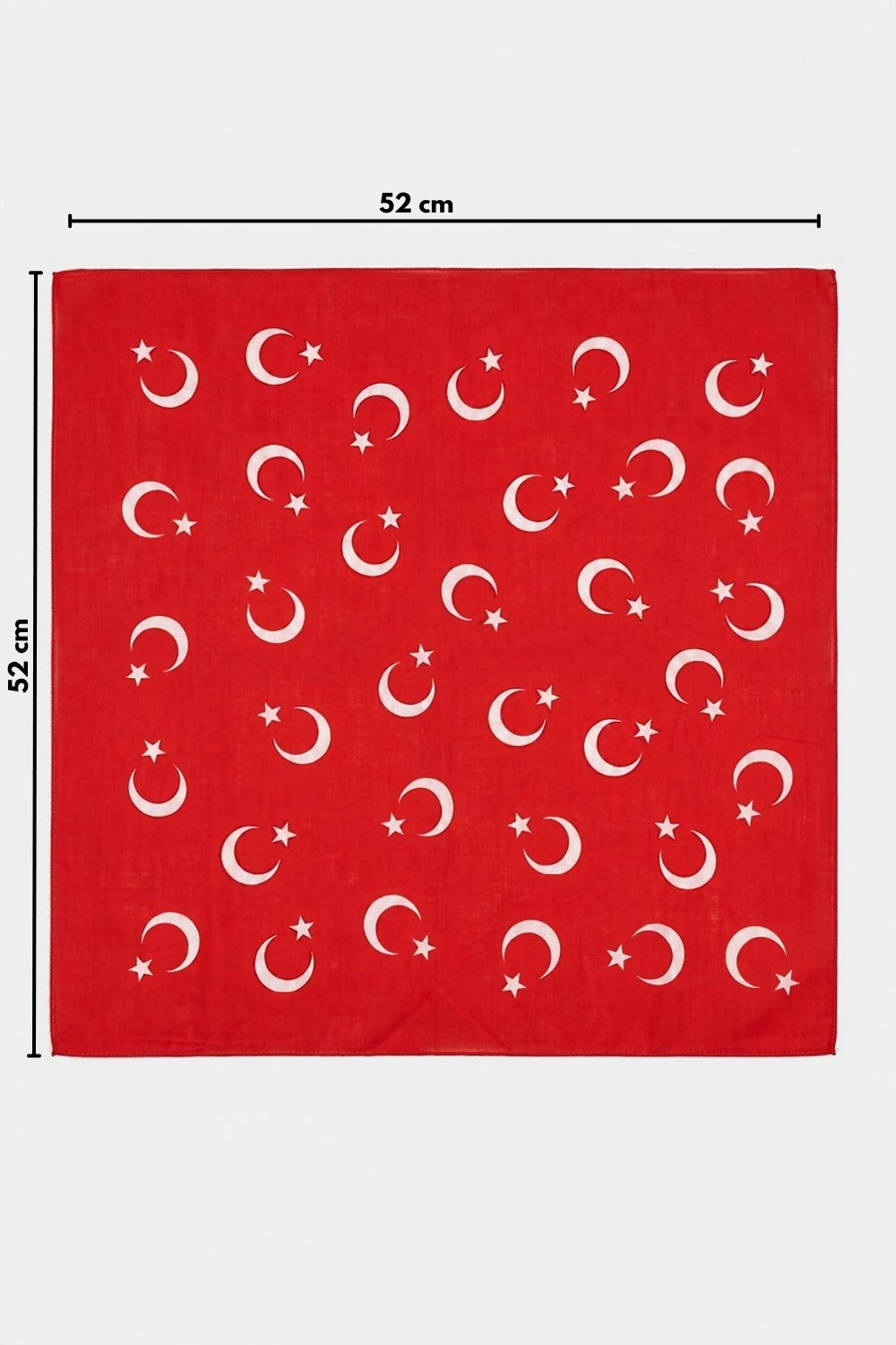 Kırmızı  Ay Yıldız Desenli Çocuk Fular Bandana
