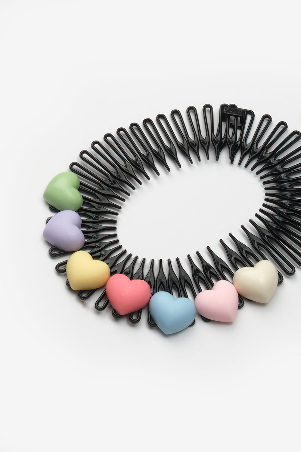 Çok Renkli Kalp Figürlü Kız Çocuk Zigzag Saç Bandı