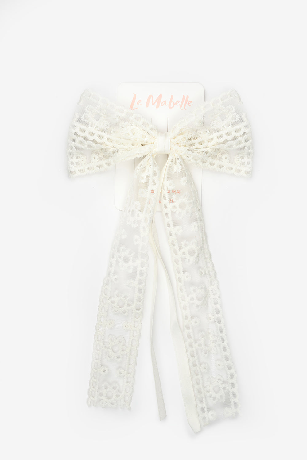 Ekru Zincir Çiçek Desenli Kız Çocuk Otomatik Toka