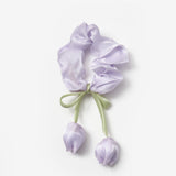 Lila Lale Figürlü Kız Çocuk Lastik Toka