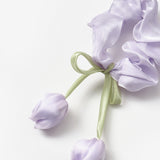 Lila Lale Figürlü Kız Çocuk Lastik Toka