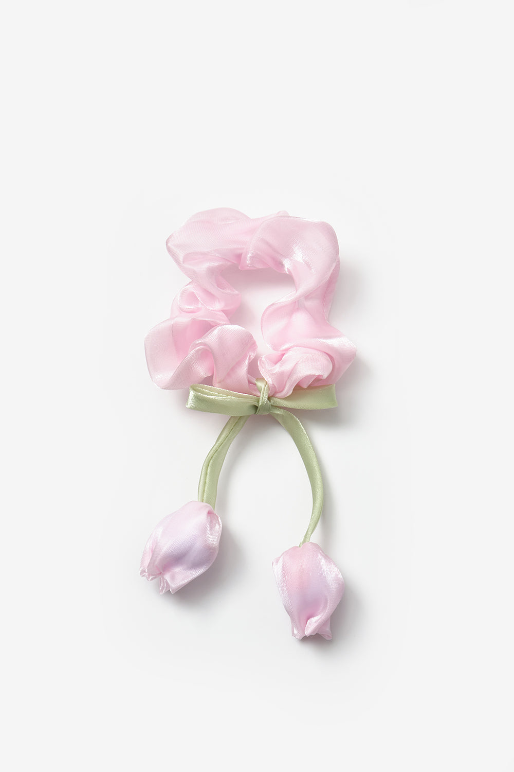 Pembe Lale Figürlü Kız Çocuk Lastik Toka