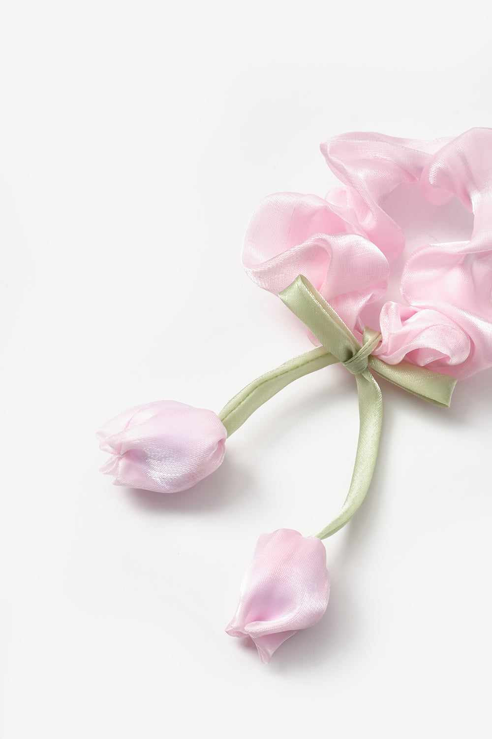 Pembe Lale Figürlü Kız Çocuk Lastik Toka