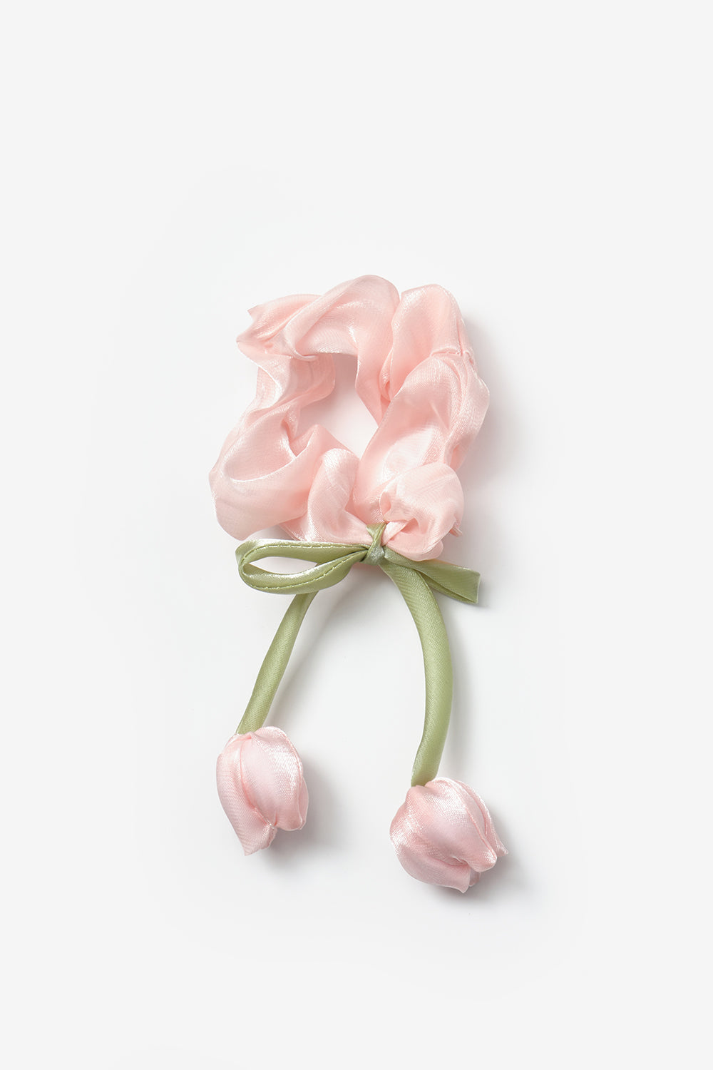 Pudra Lale Figürlü Kız Çocuk Lastik Toka