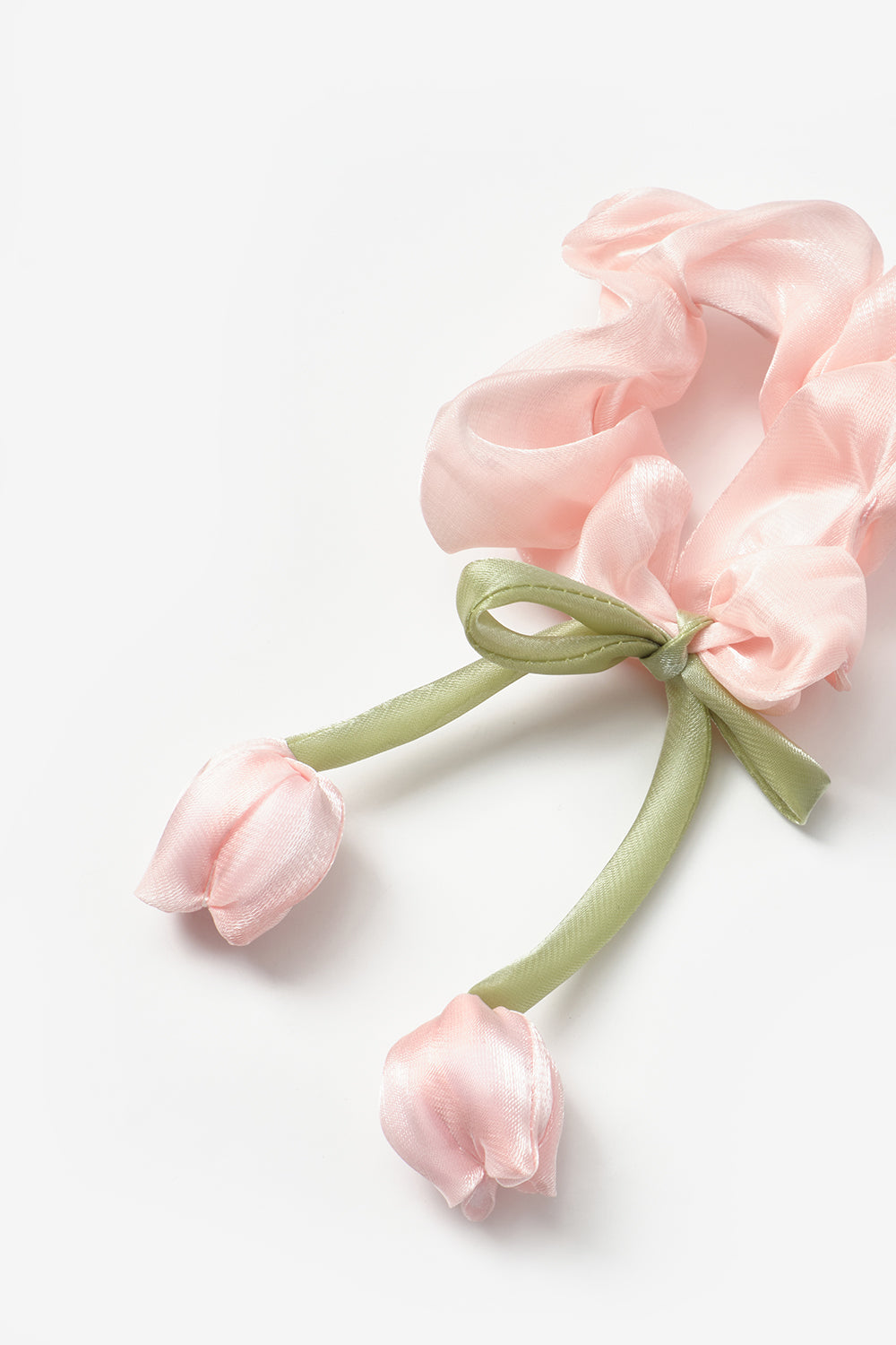 Pudra Lale Figürlü Kız Çocuk Lastik Toka