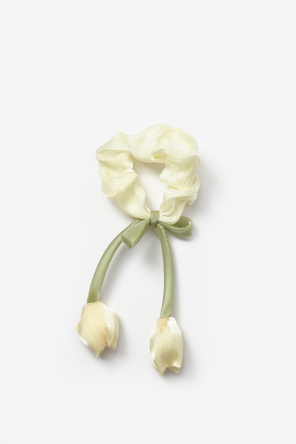 Sarı Lale Figürlü Kız Çocuk Lastik Toka