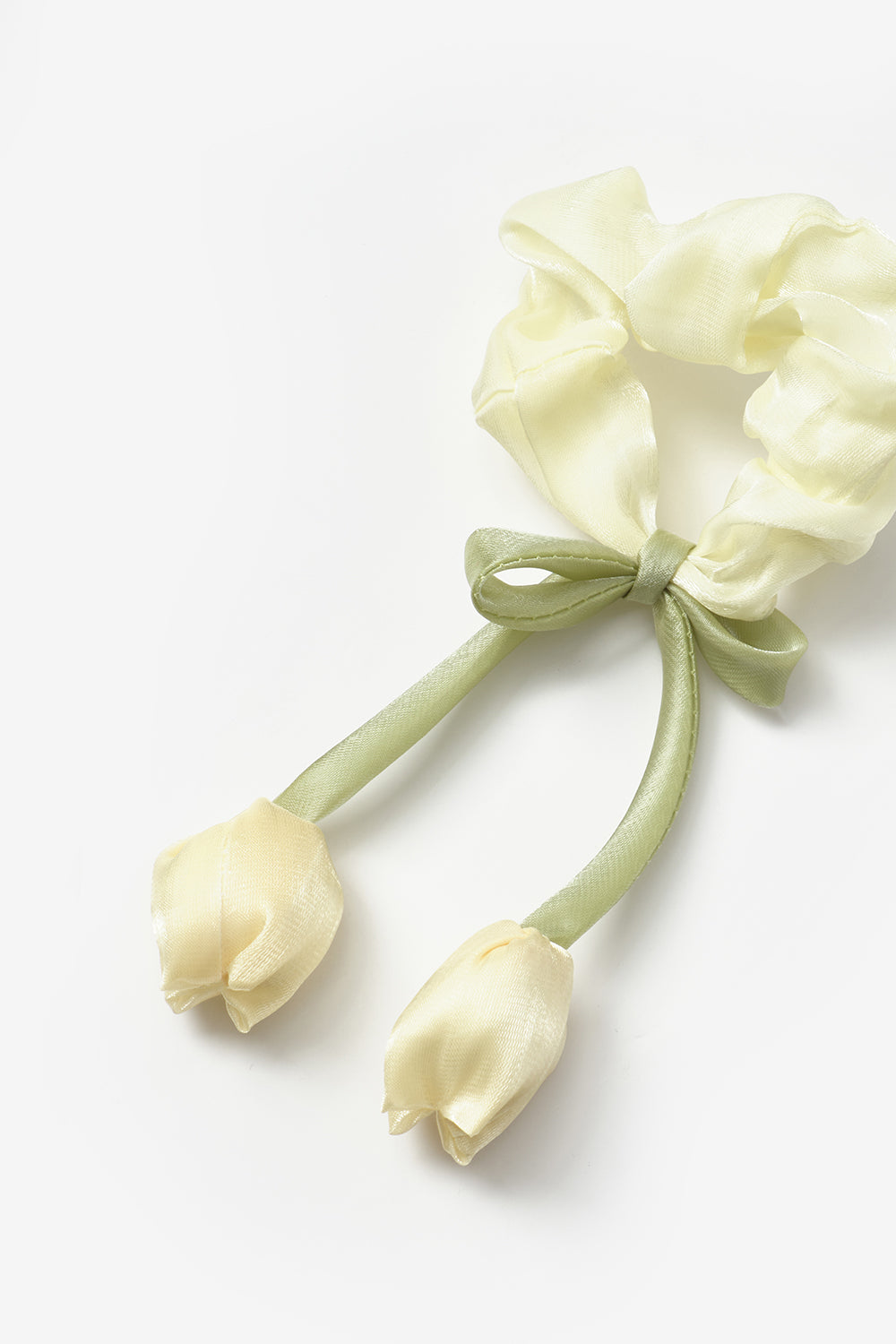 Sarı Lale Figürlü Kız Çocuk Lastik Toka