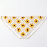 Sarı  Ayçiçeği Desenli Kız Çocuk Bandana
