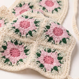 Pembe  Kiraz Çiçeği Desenli Kız Çocuk Bandana