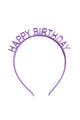 Lila  Happy Birthday Yazılı Kız Çocuk Taç