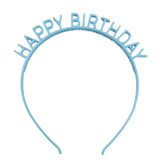Mavi  Happy Birthday Yazılı Kız Çocuk Taç