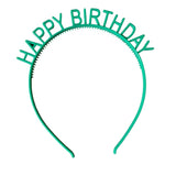 Yeşil  Happy Birthday Yazılı Kız Çocuk Taç