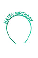Yeşil  Happy Birthday Yazılı Kız Çocuk Taç