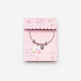 Çok Renkli Gökkuşağı Figürlü Zil Detaylı Kız Çocuk Ayarlanabilir Bileklik