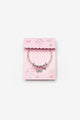 Pink Butterfly Patterned Bell Detail Girl's Adjustable Bracelet l