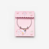 Sarı Yıldızlı Kalp Figürlü Zil Detaylı Kız Çocuk Ayarlanabilir Bileklik