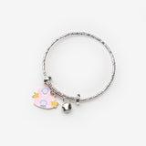 Sarı Yıldızlı Kalp Figürlü Zil Detaylı Kız Çocuk Ayarlanabilir Bileklik