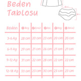 Pudra  Eteği Çiçek Detaylı Kız Bebek İkili Takım - Yoko