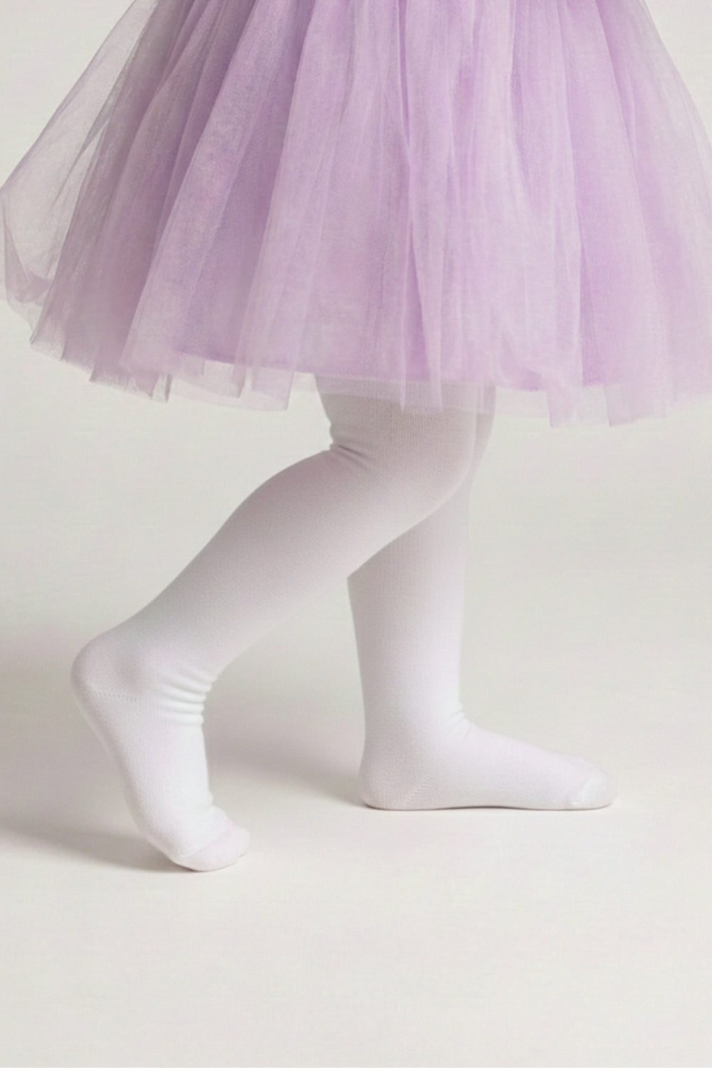 Beyaz Kız Çocuk Koton Külotlu Çorap