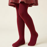 Bordo Kız Çocuk Koton Külotlu Çorap