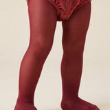 Bordo Kız Çocuk Muz Külotlu Çorap