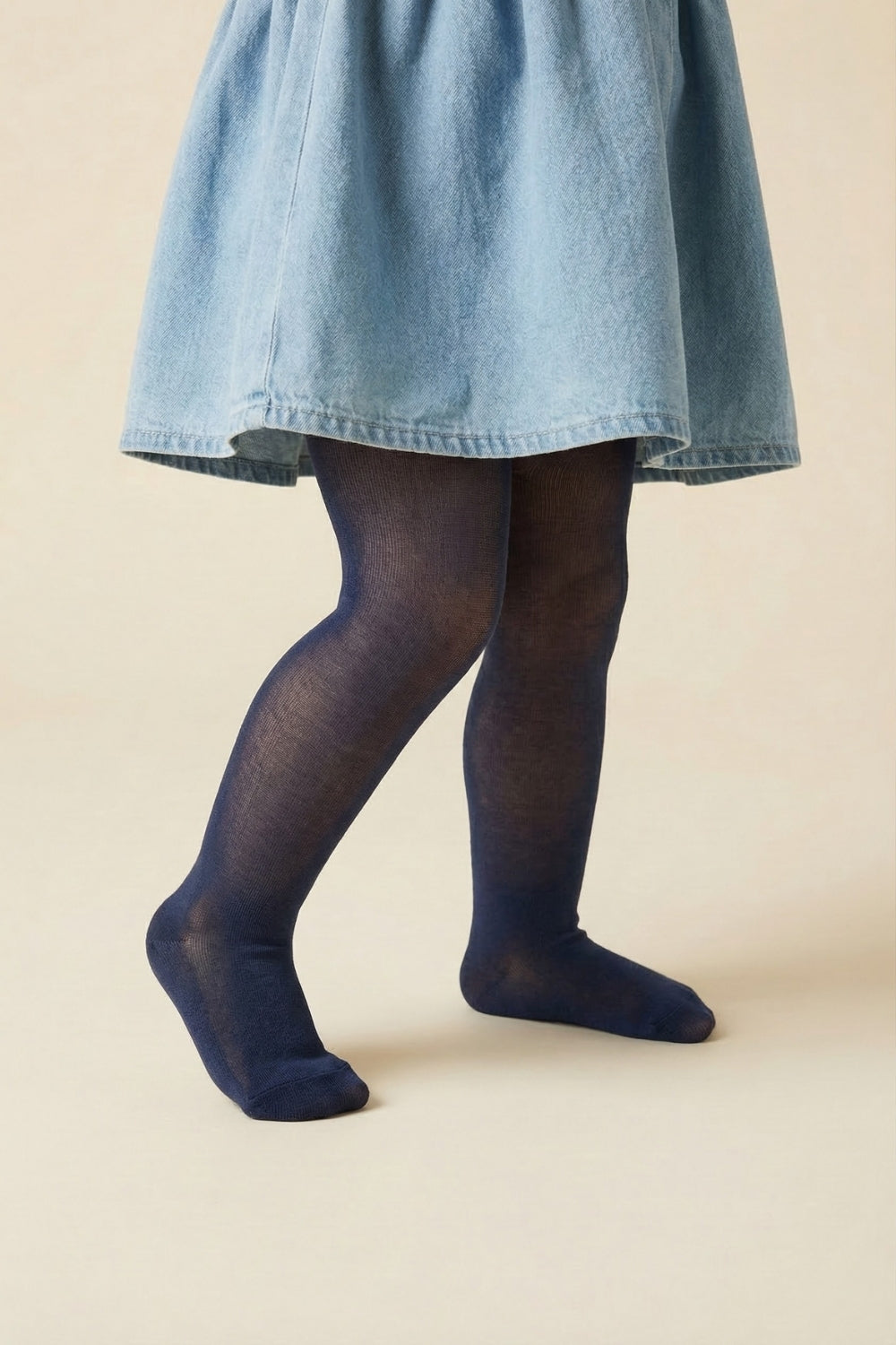 Lacivert Kız Çocuk Muz Külotlu Çorap